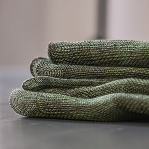Linen tablecloth Inita 180x260cm in green and anthracite