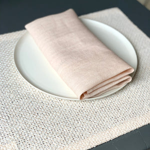 Linen napkin in powder pink 50x50cm