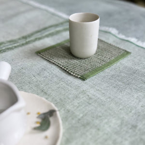 Handwoven Linen Coaster set (2 pcs) Primit 13x13 cm 