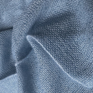 Double layer cashmere scarf in light blue 35x180 cm