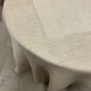 Double layer tablecloth in ivory 160x160 cm