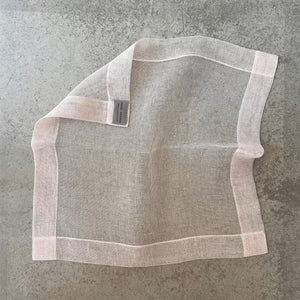 Handwoven Linen Napkin Tinita in Powder 50x50 cm