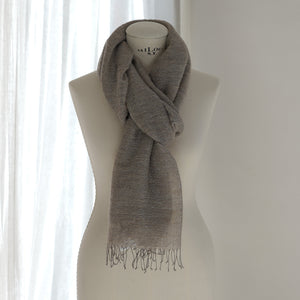 Cashmere scarf in mist camel 80x220 cm