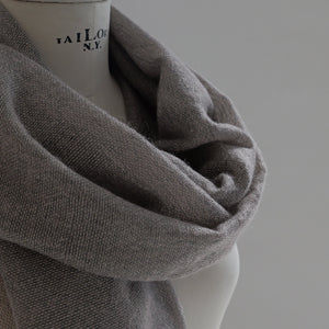 Silk mohair scarf in taupe grey 80x220 cm