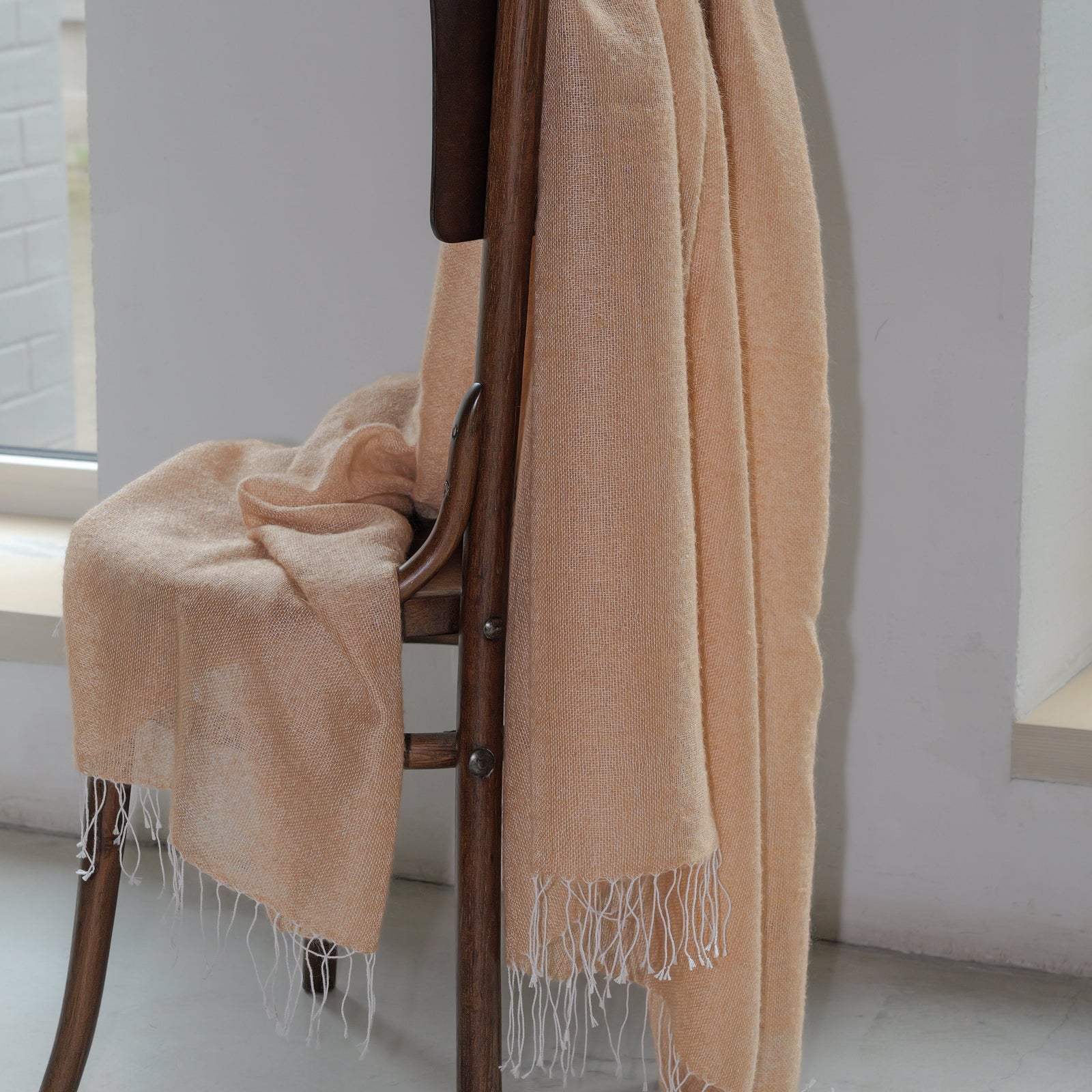 Cashmere throw apricot 135x200 cm