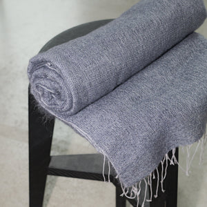 Cashmere throw dusty blue 135x200 cm
