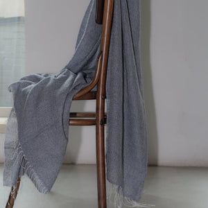 Cashmere throw dusty blue 135x200 cm