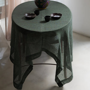 Linen tablecloth in green 170x280 cm