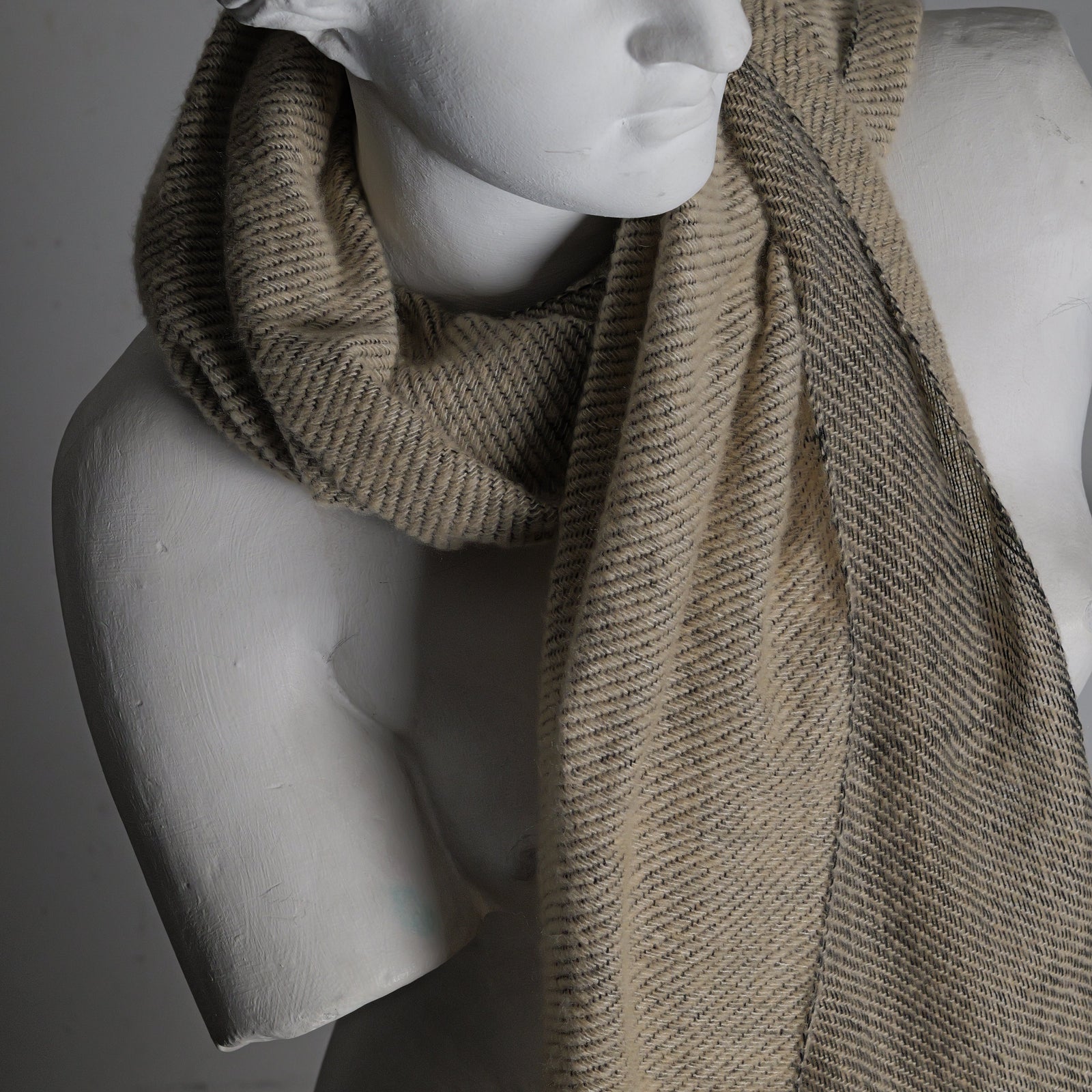 Cashmere scarf Trinis, 70x200 cm, sand colour