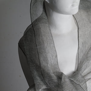 Linen scarf, Tinita, 50x200 cm, gray