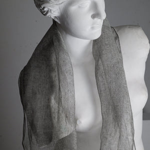Linen scarf, Tinita, 50x200 cm, gray