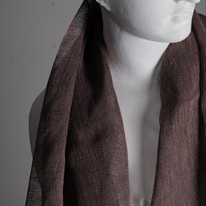Linen scarf, 60x210 cm, chocolate colour