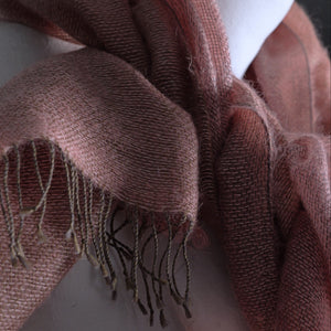 Cashmere mohair scarf, Double, 37x200 cm, dusty rose