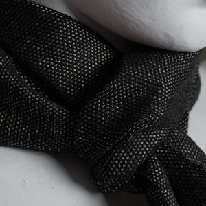 Linen alpaca scarf, 35x180 cm, gold metallic