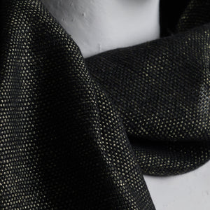 Linen alpaca scarf, 35x180 cm, gold metallic