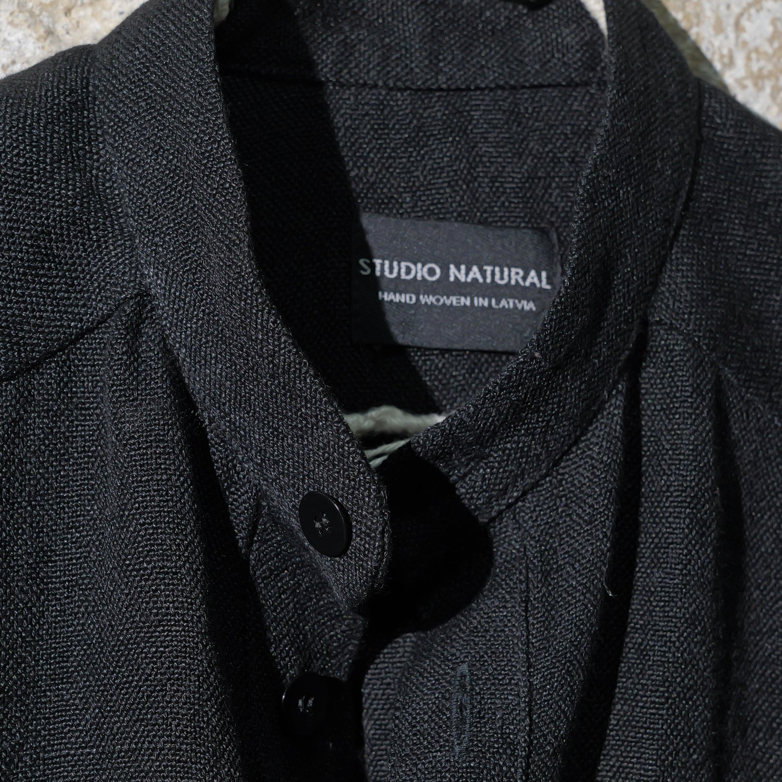 Linen shirt unisex black S/M