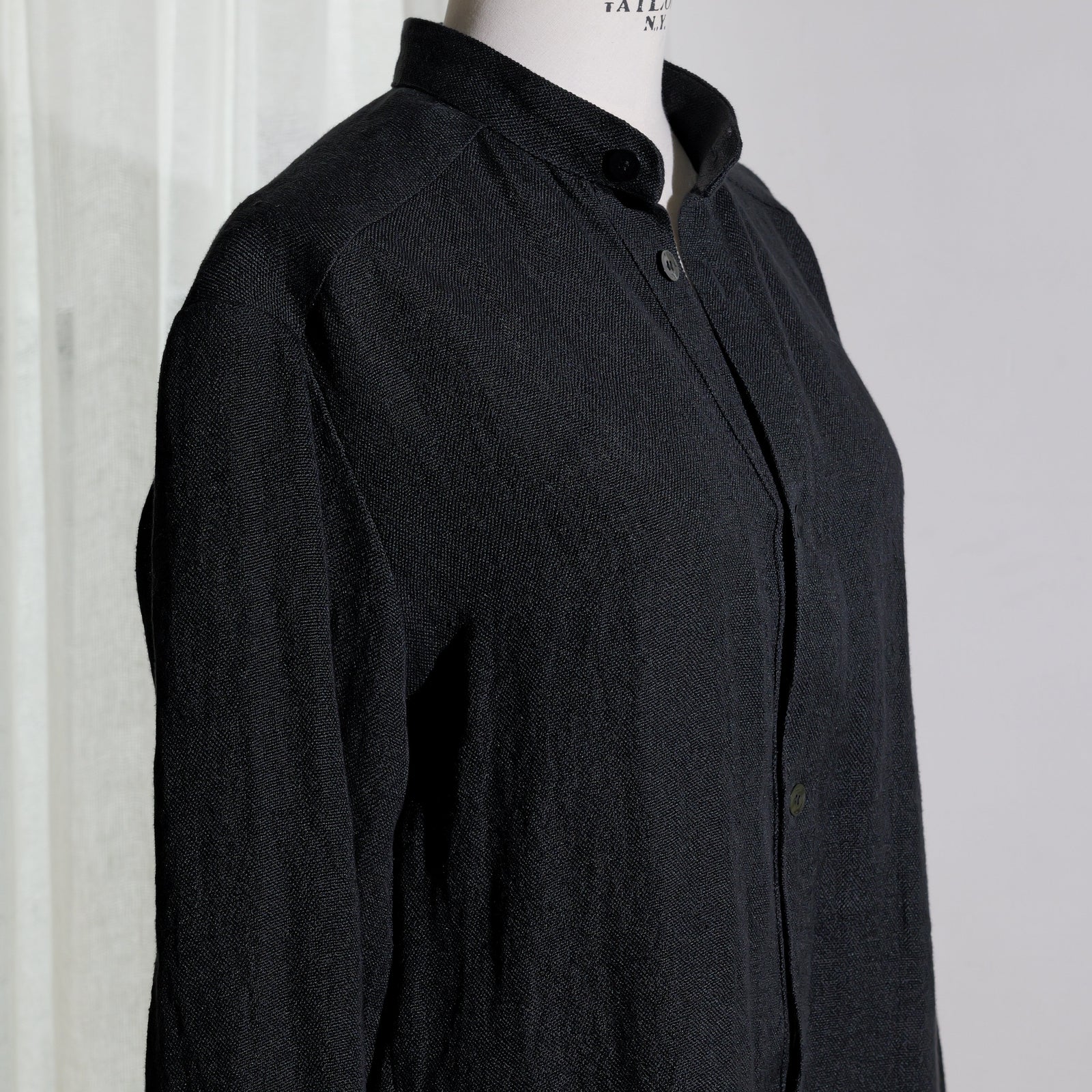 Linen shirt unisex black S/M