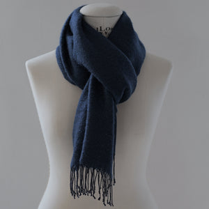 Cashmere scarf, Double, 36x180 cm, ocean blue