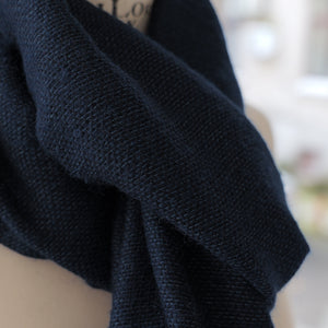 Cashmere scarf, Double, 36x180 cm, ocean blue