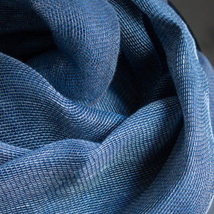 Double layer scarf in Blue 50x200 cm
