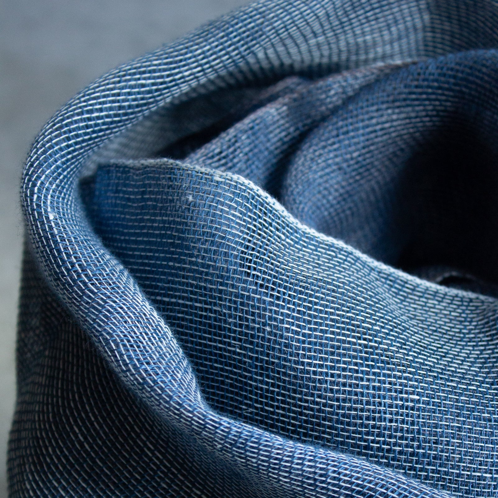 Double layer scarf in Blue 50x200 cm