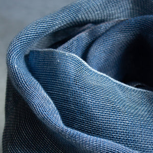 Double layer scarf in Blue 50x200 cm