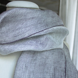 Double layer scarf in grape 50x200 cm