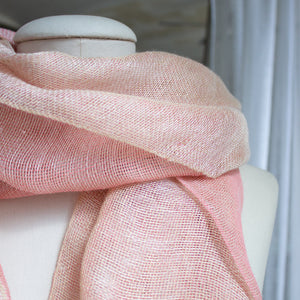 Double layer scarf in linengold 50x200cm