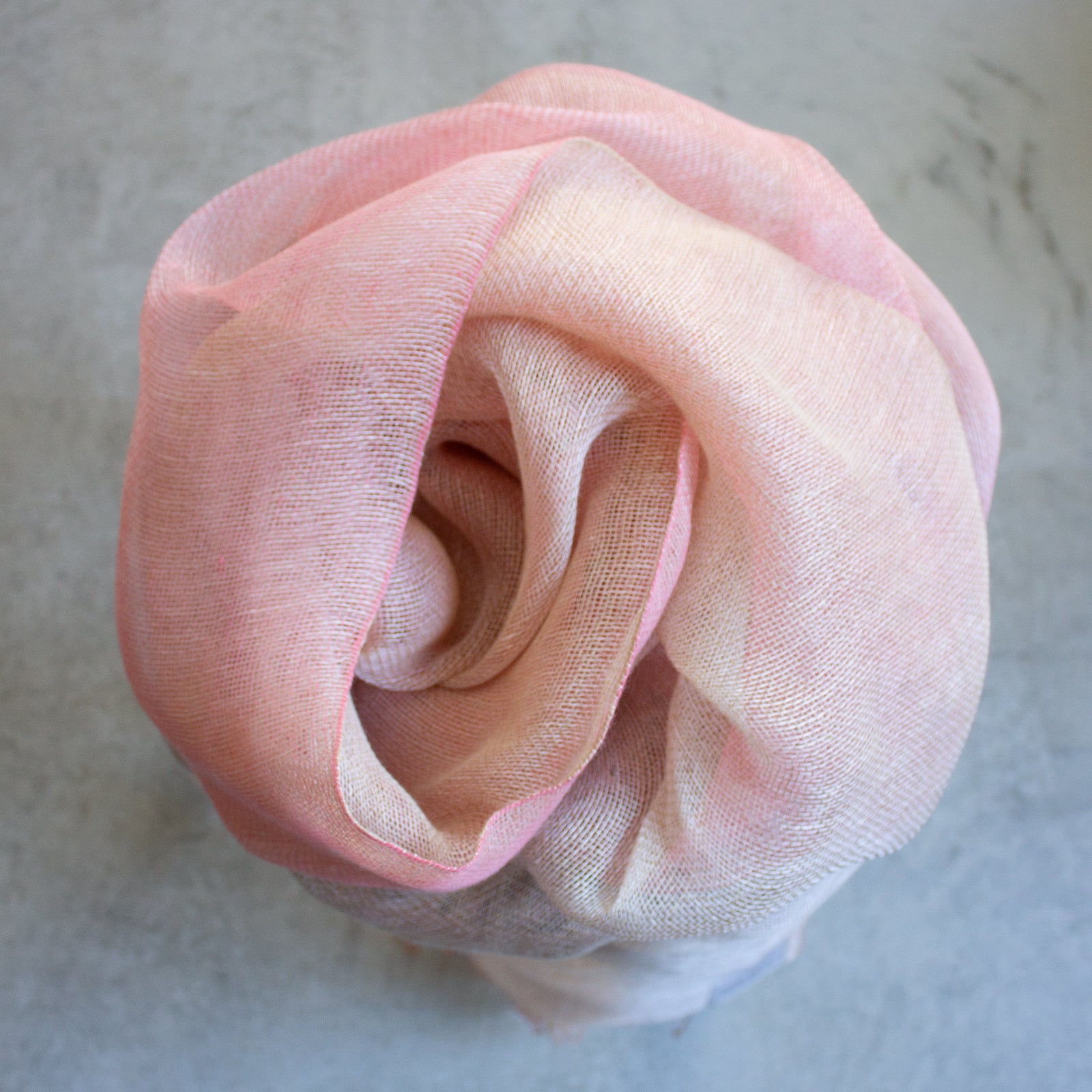 Double layer scarf in linengold 50x200cm