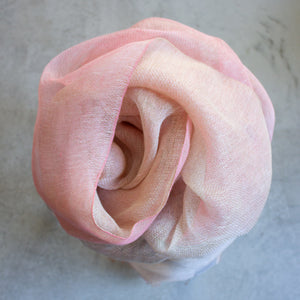 Double layer scarf in linengold 50x200cm