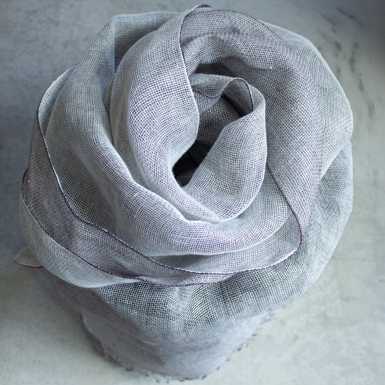 Double layer scarf in grape 50x200 cm