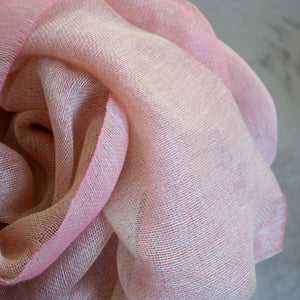 Double layer scarf in linengold 50x200cm