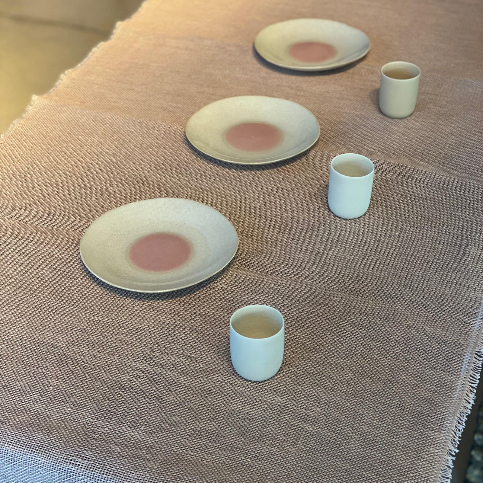 Table runner Anna M in Creamy Puder 65x155 cm