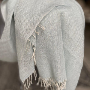 Linen Wool throw TR Gold Mix Pl Reg 105x220cm