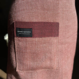 Linen apron in bordo 70x104 cm