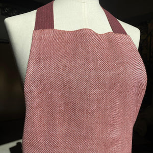 Linen apron in bordo 70x104 cm