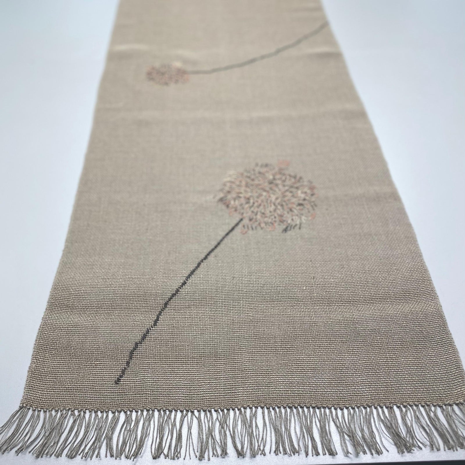 Linen table runner Anna with embroidery 50x150 cm