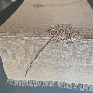 Linen table runner Anna with embroidery 50x150 cm