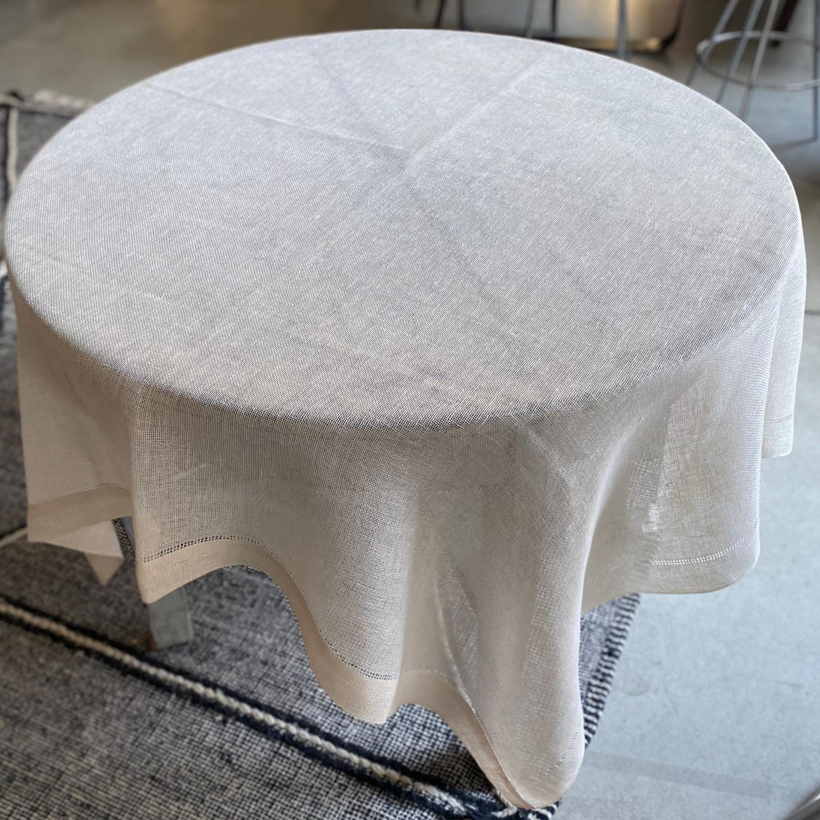 Linen tablecloth TR g5 Cream 150x150 cm