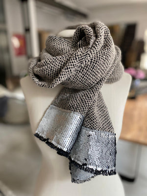Linen boucle scarf Place 55x220cm