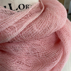Linen scarf Tinita Reta M2P rosa+rosa+LTR 45x180
