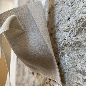 Linen shopper bag Primit in white 37x40 cm