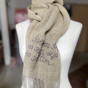 Linen scarf Transparent 45x200 cm