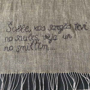 Linen scarf Transparent 45x200 cm