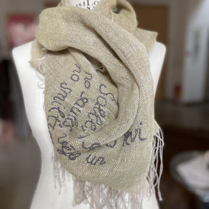 Linen scarf Transparent 45x200 cm