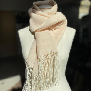 Linen scarf TR Cream 60x210