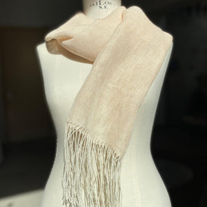 Linen scarf TR Cream 60x210