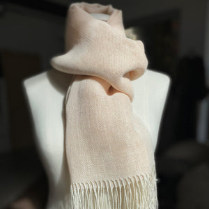 Linen scarf TR Cream 60x210