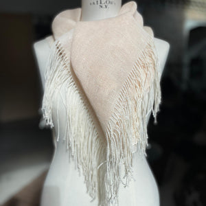 Linen scarf TR Cream 60x210