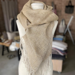 Linen scarf Dubl Dal Natural 70x220 cm
